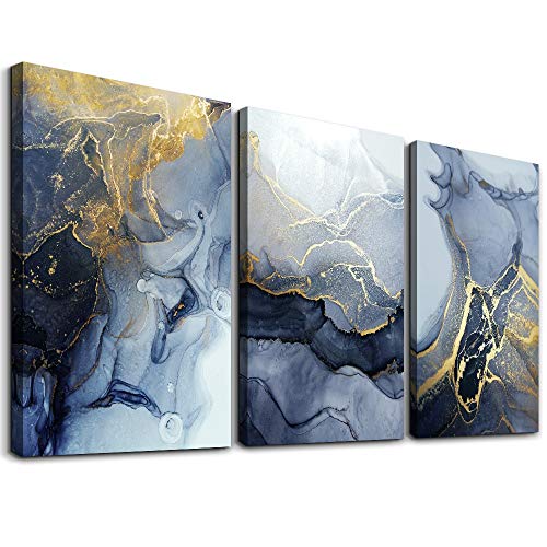 Abstract Wall Decor for Living Room Bedroom Wall Art Paintings Abstract Ink painting Wall Artworks Hang Pictures for Office Decoration, 12x16inch/Piece, 3 Panels Bathroom Home Decorations Posters