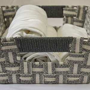 OneDesign Home: Set of 3 Woven Storage Basket - S/M/L (White)