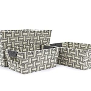 OneDesign Home: Set of 3 Woven Storage Basket - S/M/L (White)