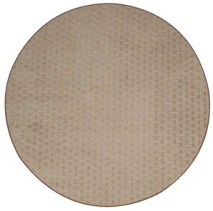 furnish my place abstract contemporary geometrical honeycomb textured modern plush two tone high low pattern rug, round rug, pet-friendly carpet, abstract rug, made in usa – valid brown, 2′ round