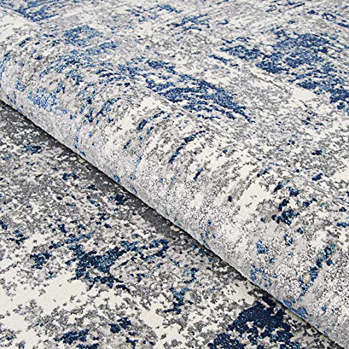 Couristan Marblehead Breccia Area Rug, 7'10" x 10'3", Blue Grey