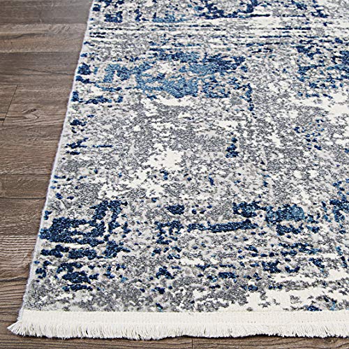 Couristan Marblehead Breccia Area Rug, 7'10" x 10'3", Blue Grey