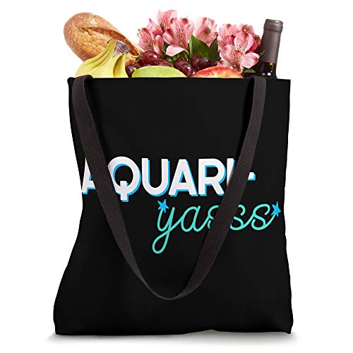 Aquari-yasss | Funny Pun Aquarius AF Zodiac Birthday Gift Tote Bag