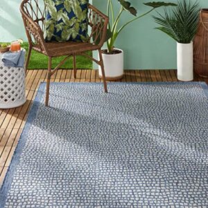 tommy bahama marlin transitional indoor/outdoor area rug, blue, 7’10″x10’2″