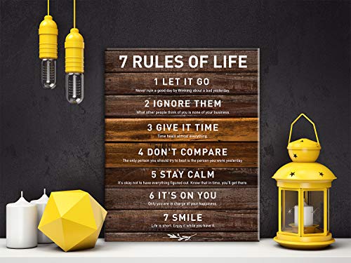 HIjie Inspirational Life Quotes Theme Canvas Wall Art For Office Studios School Dorm Wall Décor, Inspirational Motivational Living Room Bedroom Office Home Decor