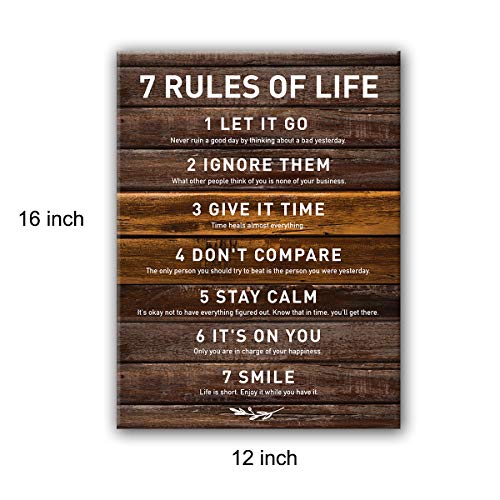 HIjie Inspirational Life Quotes Theme Canvas Wall Art For Office Studios School Dorm Wall Décor, Inspirational Motivational Living Room Bedroom Office Home Decor