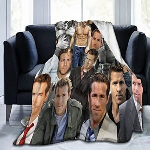 ryan reynolds soft and comfortable warm fleece blanket for sofa, bed, office knee pad,bed car camp beach blanket throw blankets (50″x40″) … (50″x40″)