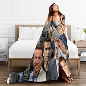 Ryan Reynolds Soft and Comfortable Warm Fleece Blanket for Sofa, Bed, Office Knee pad,Bed car Camp Beach Blanket Throw Blankets (50"x40") … (50"x40")