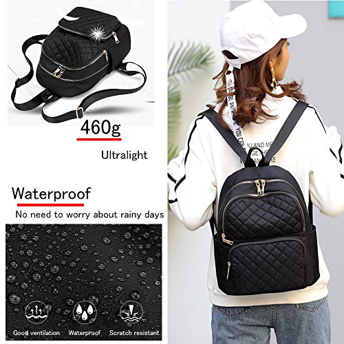 Backpack Purse for Women Small Rucksack Fashion Mini Daypack Shoulder Bag Ladies (black2)