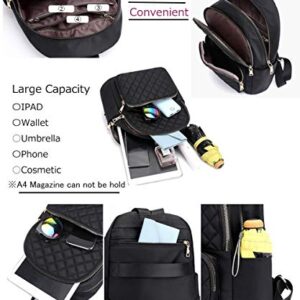 Backpack Purse for Women Small Rucksack Fashion Mini Daypack Shoulder Bag Ladies (black2)