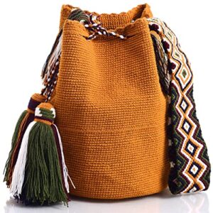 wayuu classic boho collection hand woven beach crocheted tote handbag (design 33)