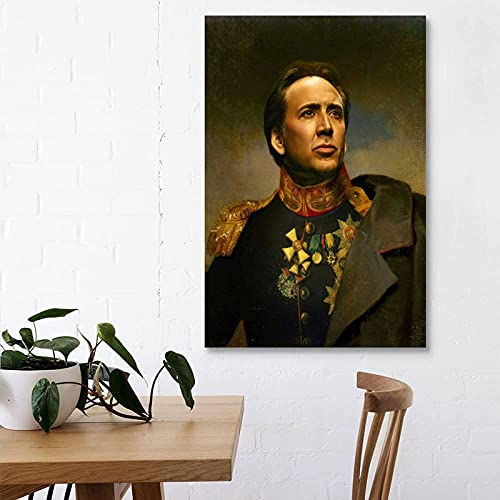 MMIXIANG Nicolas Cage Poster Decorative Painting Canvas Wall Art Living Room Posters Bedroom Painting 16x24inch(40x60cm)