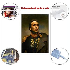 MMIXIANG Nicolas Cage Poster Decorative Painting Canvas Wall Art Living Room Posters Bedroom Painting 16x24inch(40x60cm)