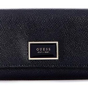 GUESS Women's Pish Posh Black Logo Slim Wallet Clutch Bag With Gift Box