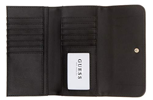 GUESS Women's Pish Posh Black Logo Slim Wallet Clutch Bag With Gift Box