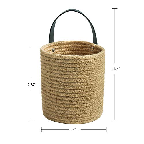Goodpick Jute Woven Hanging Basket Set (Set of 2)