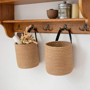Goodpick Jute Woven Hanging Basket Set (Set of 2)