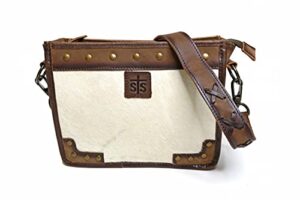 sts ranchwear women’s cowhide mae durable leather casual crossbody bag with adjustable & removable strap