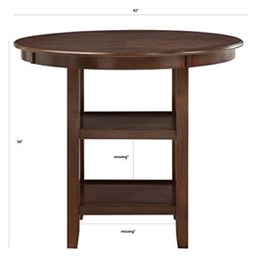 New Classic Furniture Amy 5-Piece Counter Dining Table Set, Cherry