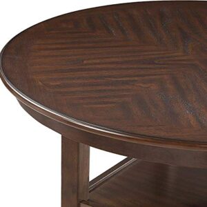 New Classic Furniture Amy 5-Piece Counter Dining Table Set, Cherry