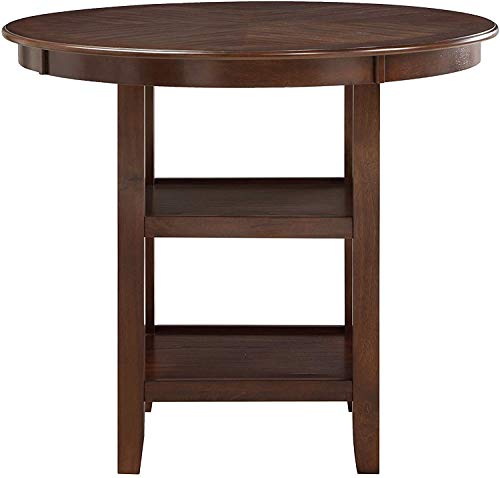 New Classic Furniture Amy 5-Piece Counter Dining Table Set, Cherry