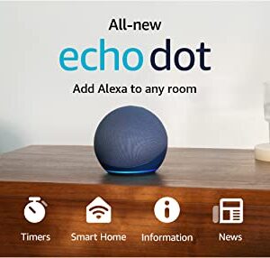 All-New Echo Dot (5th Gen, 2022 release) | Smart speaker with Alexa | Deep Sea Blue