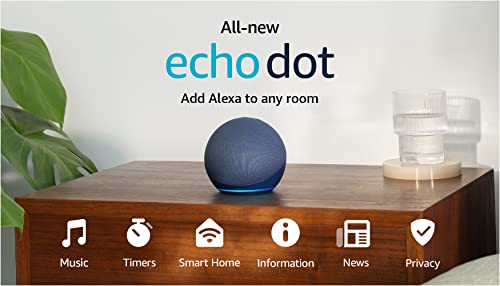 All-New Echo Dot (5th Gen, 2022 release) | Smart speaker with Alexa | Deep Sea Blue