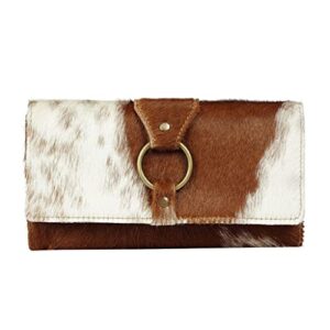 mrya bag women’s myra cowhide wallet brown one size