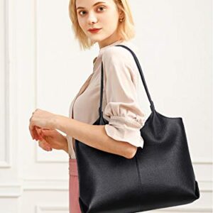 Soft Leather Tote Purse Zipper Closure Designer Handbag Women RFID Top-handle Bag Lightweight