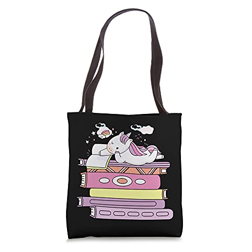 Unicorn Book Reading Girl Reader Future Librarian Tote Bag