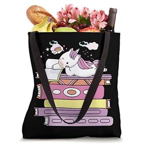 Unicorn Book Reading Girl Reader Future Librarian Tote Bag