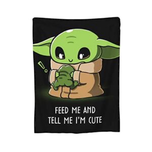 Baby Yoda Blanket Ultra-Soft Micro Fleece Blanket Throw All Seasons Warm Throw Blanket for Nap (40in50in)