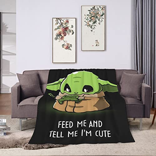 Baby Yoda Blanket Ultra-Soft Micro Fleece Blanket Throw All Seasons Warm Throw Blanket for Nap (40in50in)