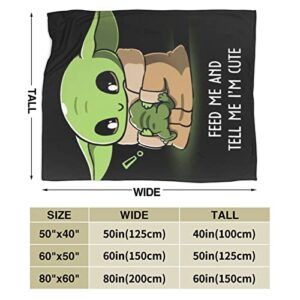 Baby Yoda Blanket Ultra-Soft Micro Fleece Blanket Throw All Seasons Warm Throw Blanket for Nap (40in50in)