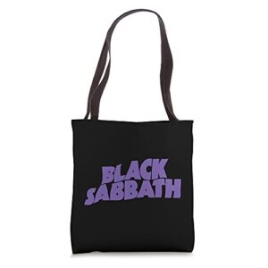 official black sabbath purple logo tote bag