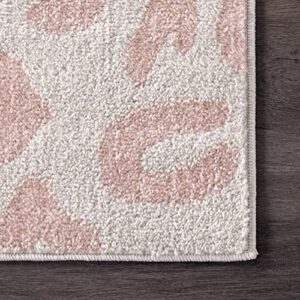 nuLOOM Annette Modern Leopard Print Area Rug, 6' 7" x 9', Baby Pink