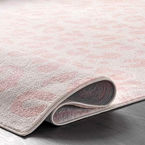 nuLOOM Annette Modern Leopard Print Area Rug, 6' 7" x 9', Baby Pink