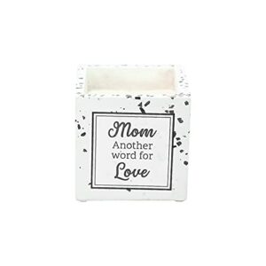 pavilion – 3.5″ square mom another word for love 100% 8 oz soy wax single wick candle – serenity scented