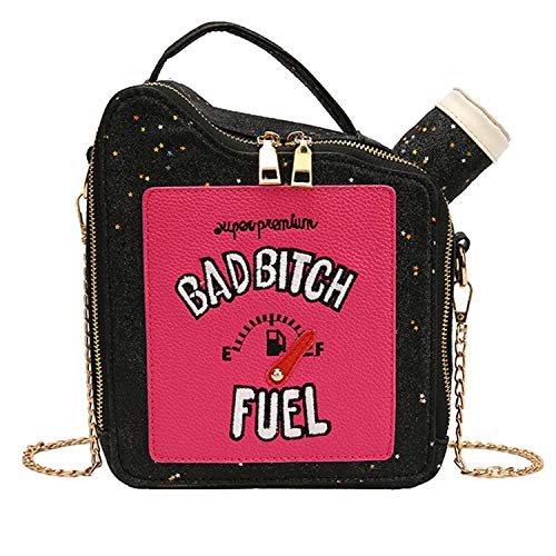 KUANG! Women Fashion Sequin Crossbody Bag Girl's Fun Gasoline Handbag Shoulder Bag for Women Messenger tote Bags