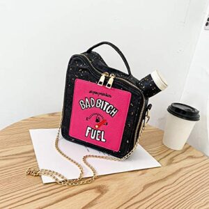 KUANG! Women Fashion Sequin Crossbody Bag Girl's Fun Gasoline Handbag Shoulder Bag for Women Messenger tote Bags