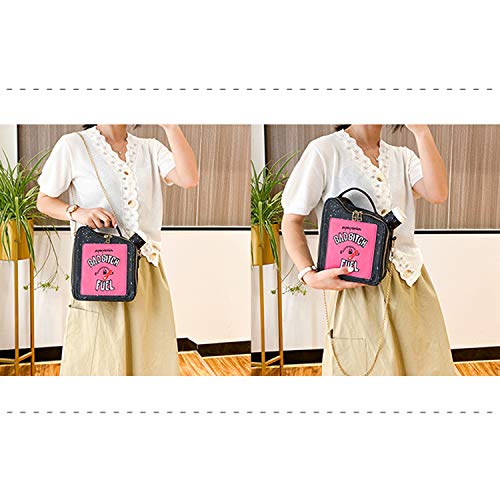KUANG! Women Fashion Sequin Crossbody Bag Girl's Fun Gasoline Handbag Shoulder Bag for Women Messenger tote Bags