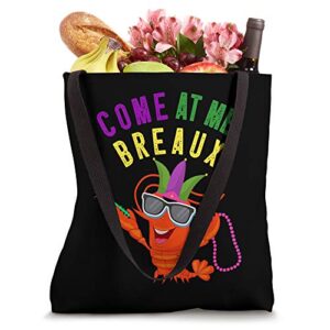 Come At Me Breaux Crawfish Beads Funny Mardi Gras Carnival Tote Bag