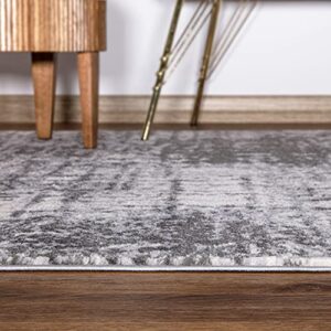 Rugshop Distressed Abstract Modern Area Rug 5' x 7' Gray