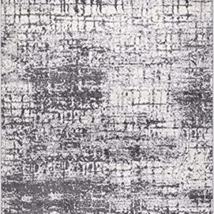 Rugshop Distressed Abstract Modern Area Rug 5' x 7' Gray