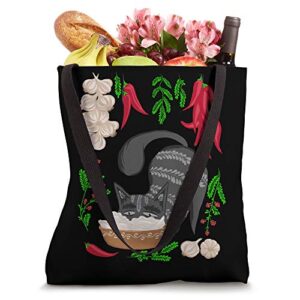 Cat & Vareniki Ukraine Food Funny Ukrainian Vyshyvanka Style Tote Bag