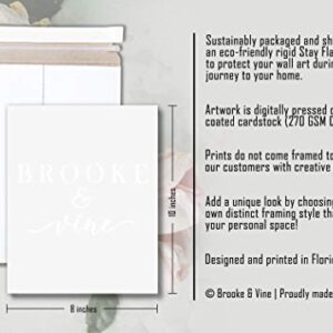 Brooke & Vine African American Black Girl Woman Wall Decor Gift Art Prints (UNFRAMED 8 x 10) Gift for Women Teen Tween Girl Room Inspirational Posters - Home, Office, Bedroom, Dorm or Cubicle (Afro Puff Girl)