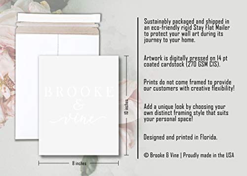 Brooke & Vine African American Black Girl Woman Wall Decor Gift Art Prints (UNFRAMED 8 x 10) Gift for Women Teen Tween Girl Room Inspirational Posters - Home, Office, Bedroom, Dorm or Cubicle (Afro Puff Girl)