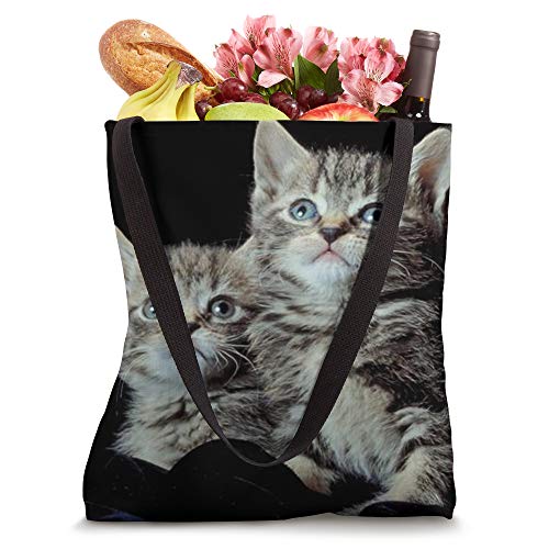 Two Cute Kittens Tiger Cats Photo Tote Bag