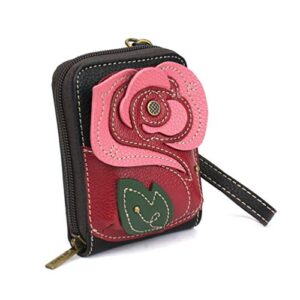 Cute-C - Credit Card Holder/Wallet Wristlet - Red Rose