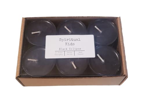 Black Eclipse (Dragon's Blood) Natural Soy Wax Tealights 12ct Hand Poured with Fragrant/Essential Oils!